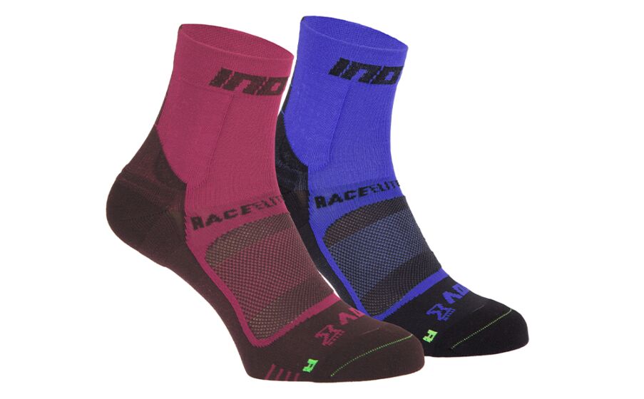 Inov-8 Race Elite Pro (Twin Pack) Women's Socks Pink/Black/Blue/Black UK 830516RZO